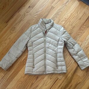 Calvin Klein Collection Light Beige Puffer Jacket
